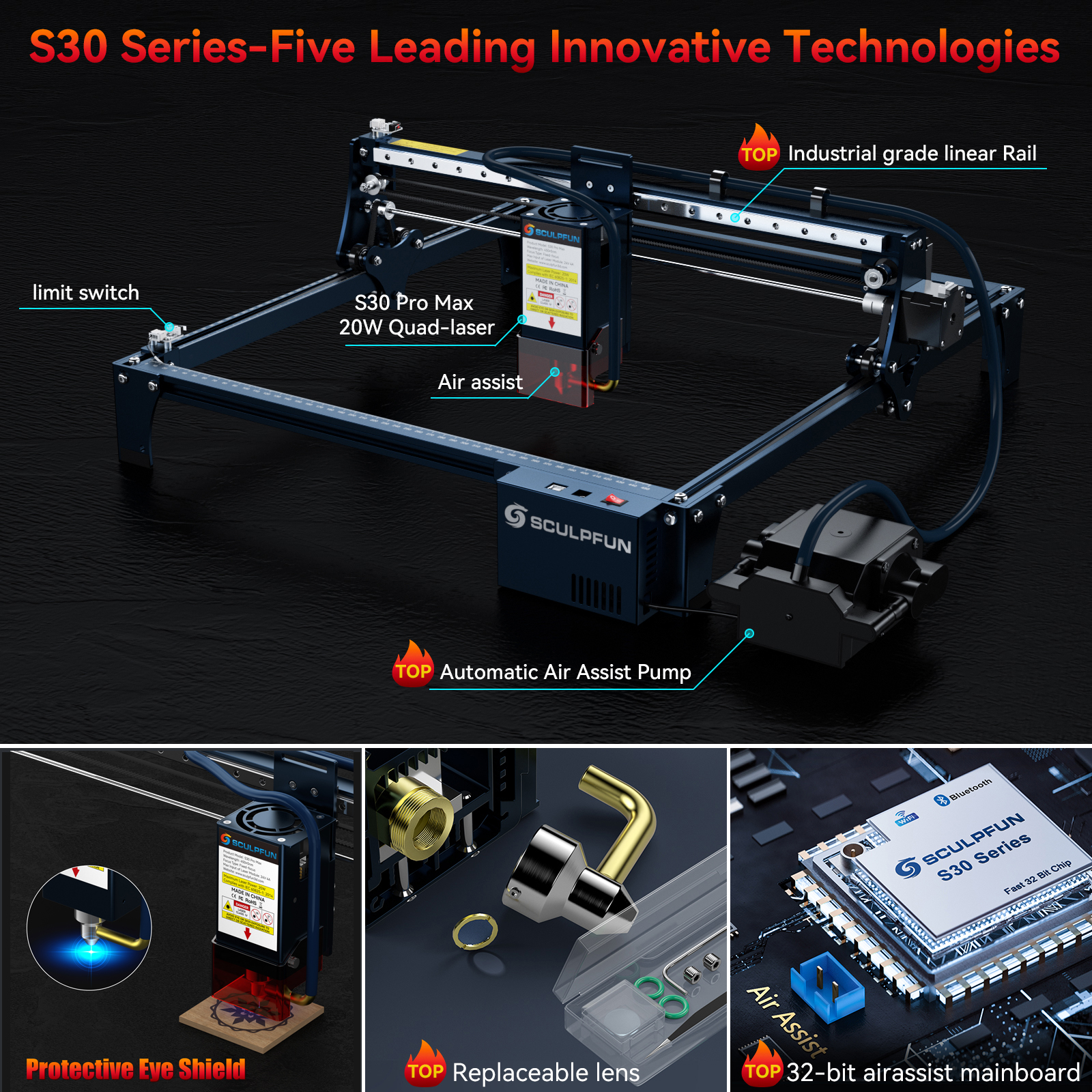 SCULPFUN S30 pro max S30 PRO S - Industrial Laser Engraver 리뷰 및 가격