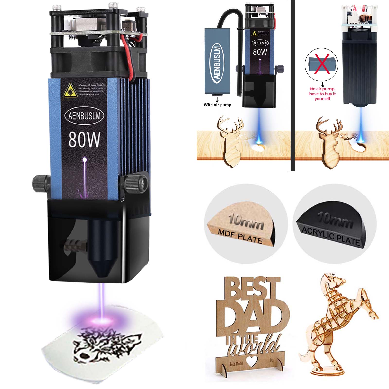 AENBUSLM 40W 80W Laser Cutting - Industrial Laser Engraver 리뷰 및 가격